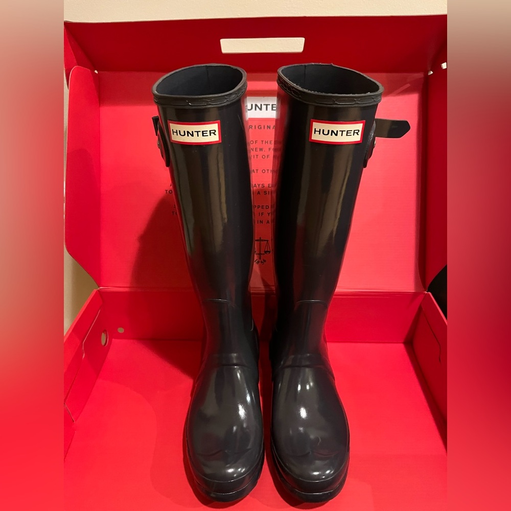 Hunter Gray Rain Boots US size 7